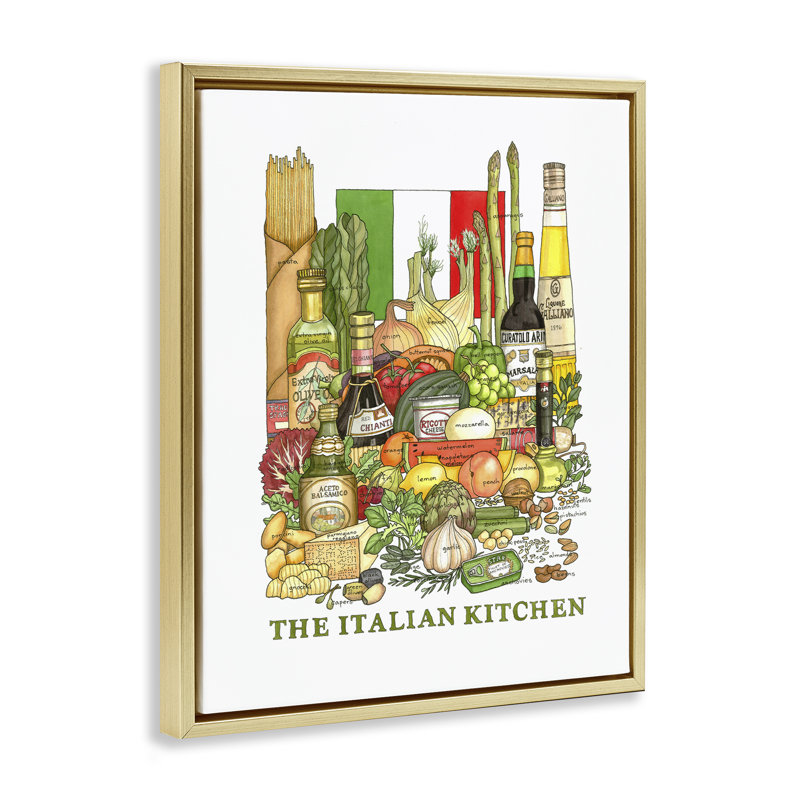 Cadre flottant italien pour cuisine et nourriture, design par Nancy Overton, H 21 po x l 17 po