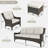 5 Pieces Patio Furniture Set, Brown Wicker Outdoor Conversation Sets with Comfortable Removable Washable Cushions & Ottoman-1818006330