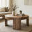 Solid Wood Round 31.5-Inch Farmhouse Circle Center Cocktail Tea Coffee Table for Living Room, Easy Assembly-1422009528