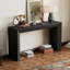 Console élégante Mirod, conception de cheminée, simple et fonctionnelle avec plateau en placage de bois de haute qualité, polyvalente pour le couloir, le salon ou le vestibule-124923123