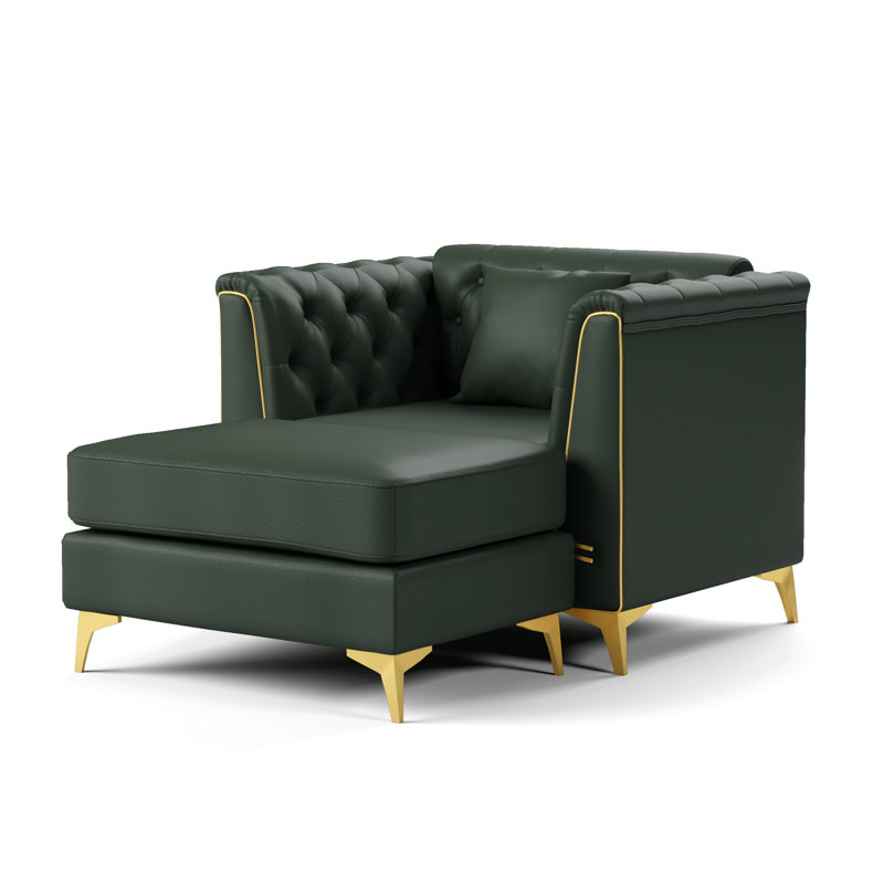 Canapé Chesterfield 2 pièces Modern Modern, Vert