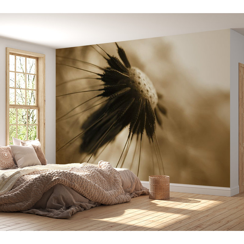 Floral Wall Mural, 106" L x 137" W