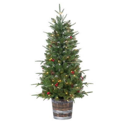 48' H Lighted Artificial Pine Christmas Tree