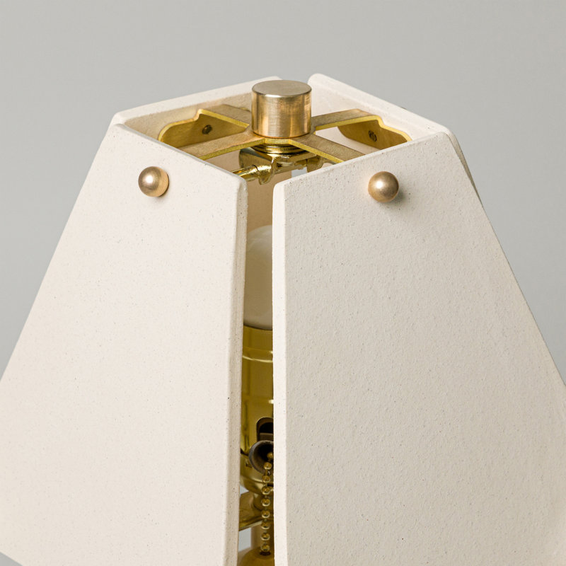 Osen Table Lamp, Obsidian, Bone, 18" H x 7.5" W x 7.5" D