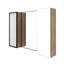 Armoire de toilette avec miroir et rangement combinés de 100 cm