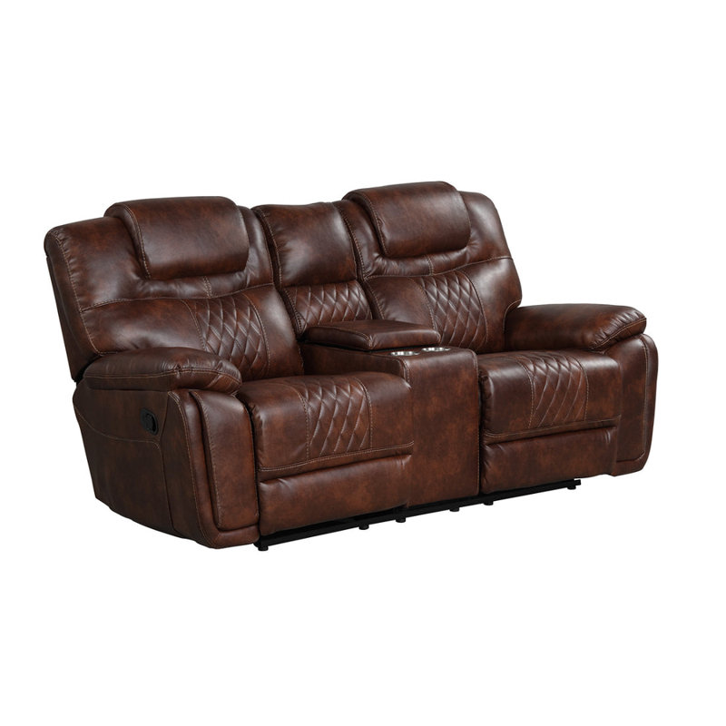 Ensemble de salon inclinable en similicuir 3 pièces Chogan