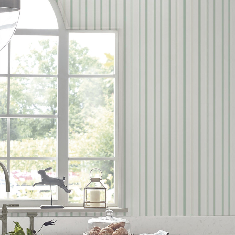 Laura Ashley - papier peint vert sauge Farnworth