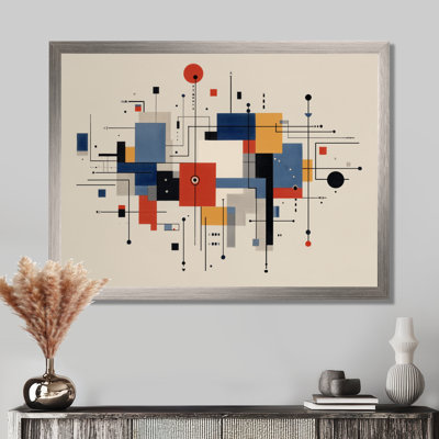 «Yellow Blue Geometric Pulse Optic Art», art mural géométrique pour le salon, impression sur toile jaune moderne