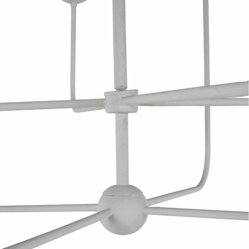 Lilly 8 - Light Candle Style Chandelier, Plaster White
