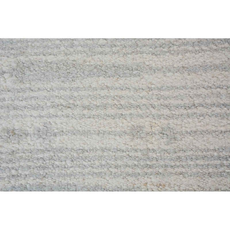 Wool Area Rug in Gray, Rectangle 10' x 14'