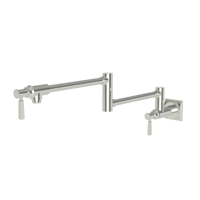Adams Wall Mount Pot Filler, Polished Nickel