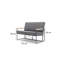 Anibella Rectangle Aluminum Loveseat