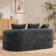 Causeuse courbée, petit canapé en chenille avec 3 coussins, canapé profond pour appartement, salon, aucun assemblage requis-1024443858-1024443870