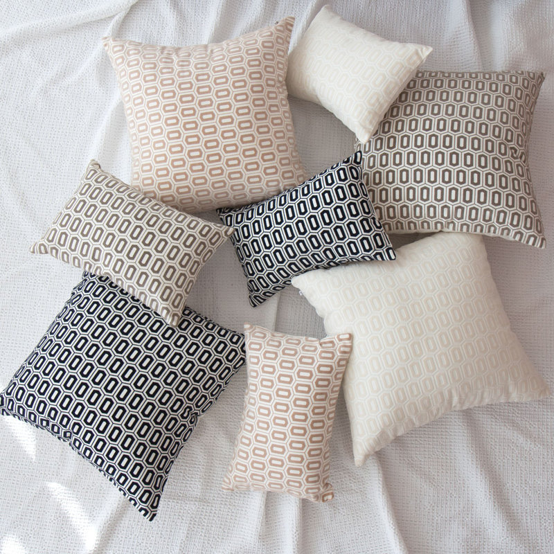  100% Cotton Lumbar Rectangular Pillow Cover, Rose