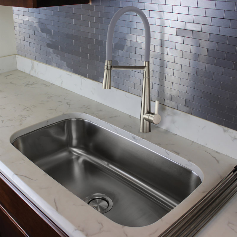Transolid Bell'arte Pull Down Kitchen Faucet, Luxe Stainless/Gray