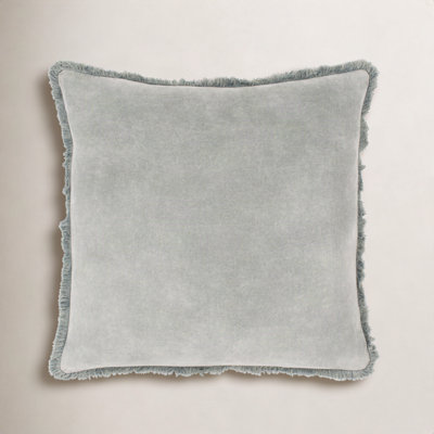 Steph Fringed Cotton Reversible Throw Pillow
