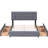 Upholstered Platform Bed In Dark Gray, Queen With 4 Drawers And Modern Headboard, No Box Spring, Linen, Wood Construction Gray Elegant Linen Fabric, Strong Frame-1902155262