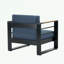 Chaise d'extérieur avec accoudoirs et coussin moelleux-853074234