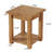 19.7'' Solid Wood Square End Table with Storage Shelves