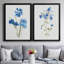 «Blue Blossom Botanical I», ensemble de 2 peintures sur toiles-596050418-596050419