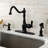 Kingston Brass American Classic Single-Handle 2-or-4 Hole Deck Mount Kitchen Faucet with Brass Sprayer-87927419