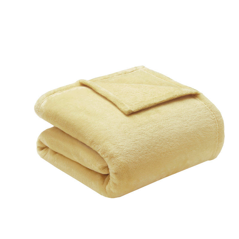 Couverture surdimensionnée en peluche , Très grand, Jaune