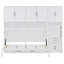 Lit escamotable mural simple avec placard, tiroirs et bureau - blanc