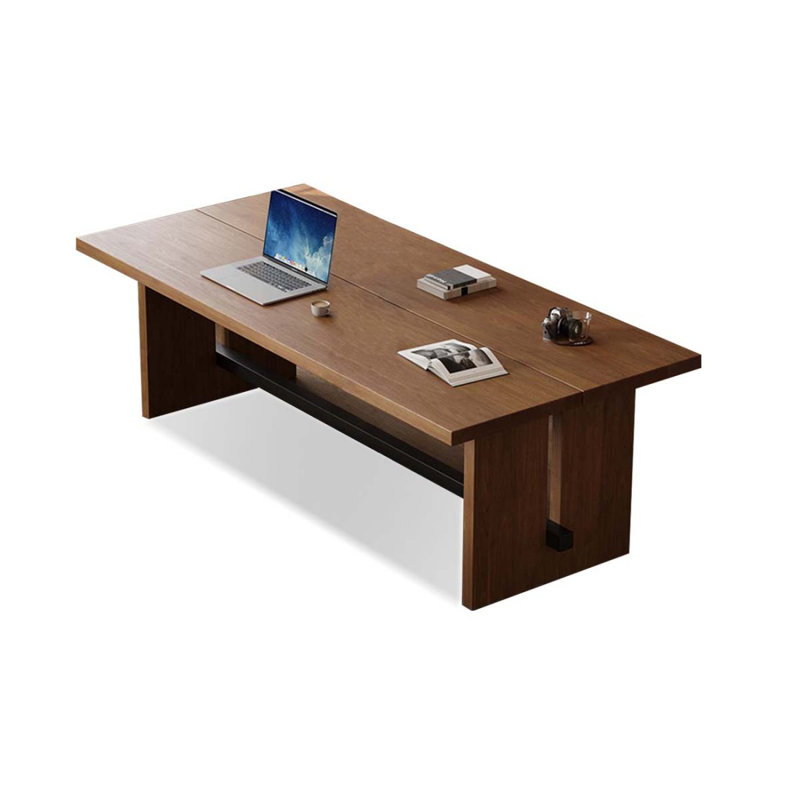 Nut-brown Rectangular Solid Wood Dining table, 29.53"H x 62.99"L x 31.5"W