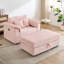 Canapé simple rembourré surdimensionné de 47 po avec repose-pieds profond et repose-pieds de rangement convenant au salon, à la chambre à coucher et au salon-1788651205