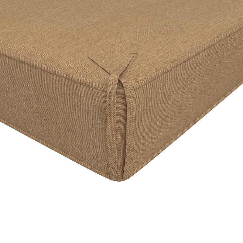 Coussin de repose-pieds d'extérieur Jocelyn Sunbrella®, Toile Sunbrella® beige chiné