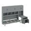 Lit escamotable mural avec placard et bureau Murphy-102396915