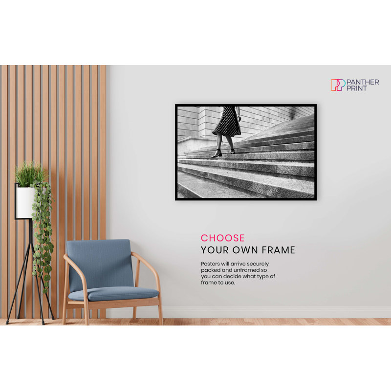 Walking Woman on Street 1 Piece Wall Art, 20cm H x 31cm W
