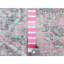Tapis unique en laine noué à la main de style années 1960 de 6 pi 8 po x 9 pi 8 po rose / bleu Fejzi