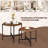 Round Coffee Table Set Of 2 21.5" & 25.5" Nesting Coffee Tables Circle End Table 