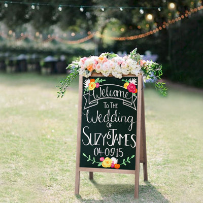 Freestanding Fiberboard Reversible Small - 2' - 4' Chalkboard