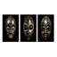 Masque africain traditionnel Ethnique VI - ensemble d'art mural tribal africain de 3-679214429-679214428