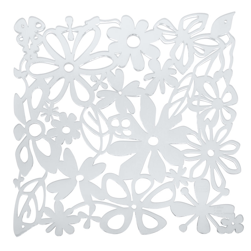 Alice 27.1cm W x 27cm H 4 - Panel Hanging Room Divider, Transparent