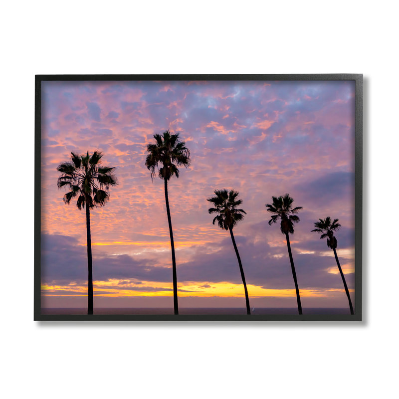 Mauve nuageux coucher de soleil haut, Giclée encadrée noir minuit, H 11 po x l 14 po x P 1,5 po