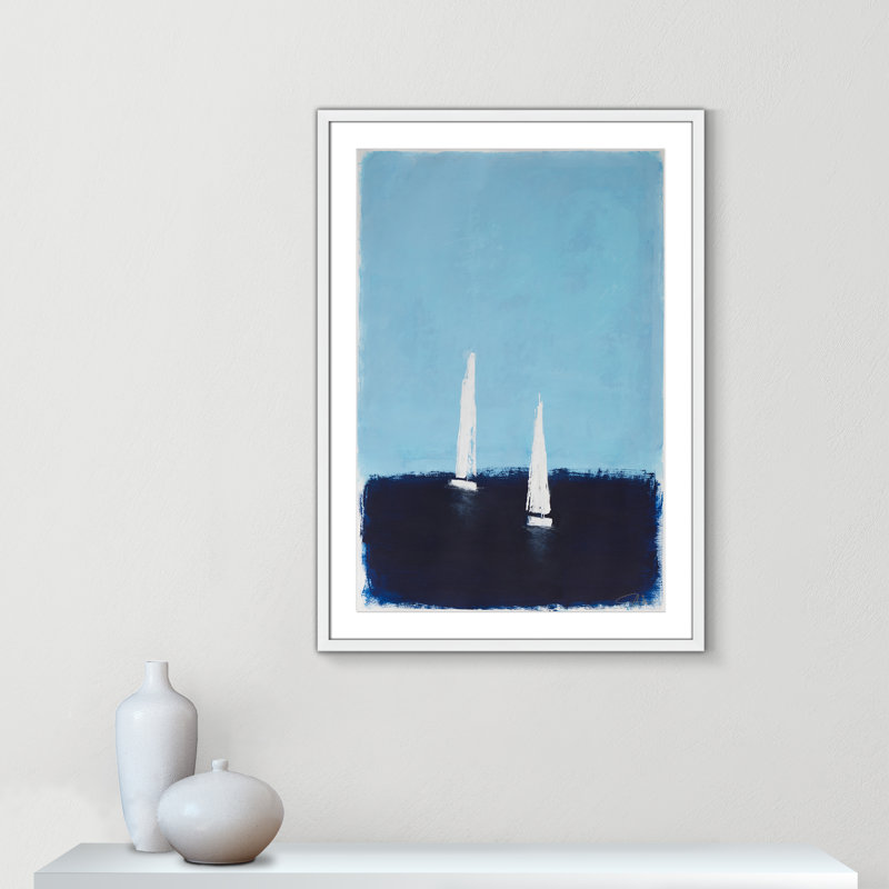 «Morning Sails II» par , 25.5'' W x 35.5'' H, Satin White, Imprimé mat