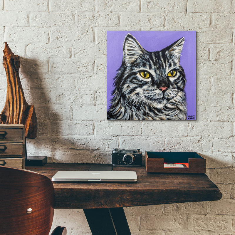 «Tough Cat» par Carolee Vitaletti, H 12 po x l 12 po