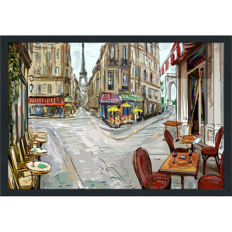 "Day in Paris", impression encadrée, H 35,5 po x l 51,5 po x P 0,75 po