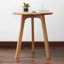 Table de bout ronde - Petite table de bout Table d'appoint Table de chevet Table de chevet pour salon, chambre à coucher et balcon, 100% bois de chêne massif naturel facile à assembler-827460057