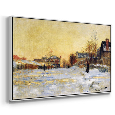 «Snow Effect, The Street In Argentuil», 1875, reproduction d'art sur toile