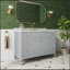 Ensemble de meuble-lavabo autoportant 48 po entièrement assemblé en bois massif avec plateau en marbre d'ingénierie entièrement assemblé