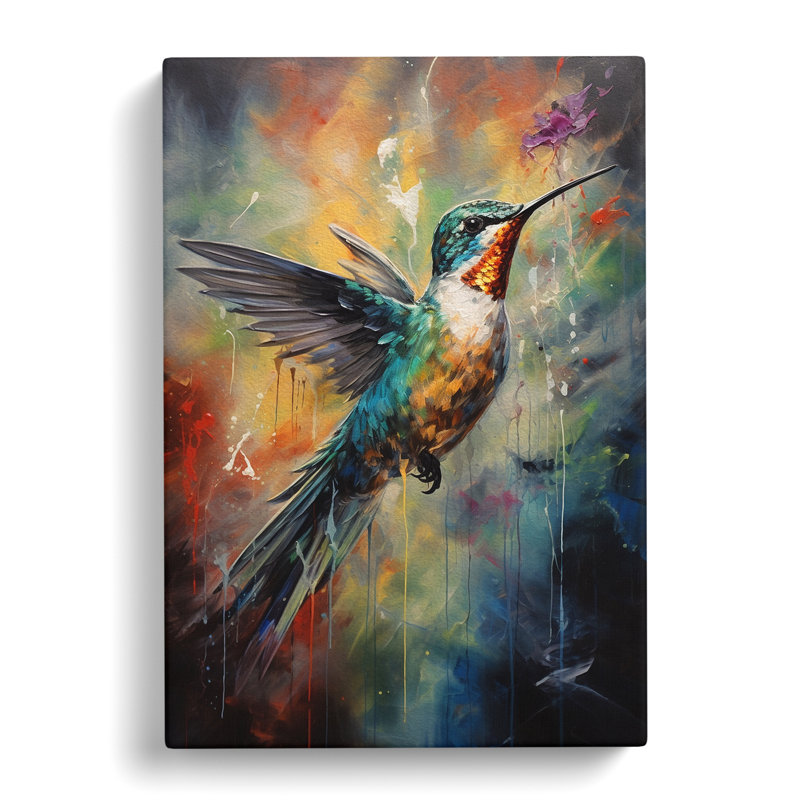 Hummingbird Gestural No.2 - Print, 76cm H x 50cm W x 3cm D