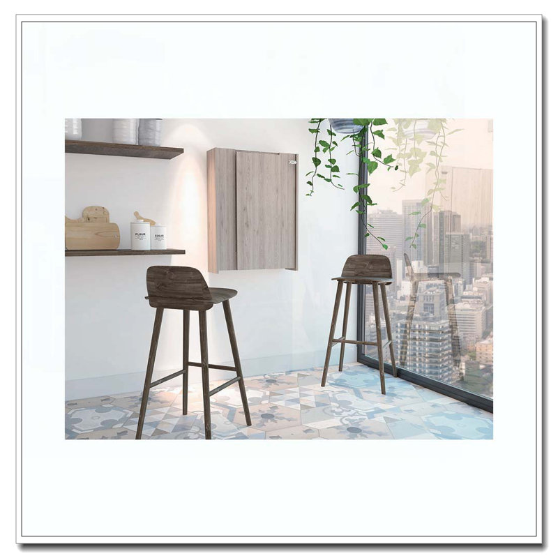 Bureau rectangulaire gris clair pliable
