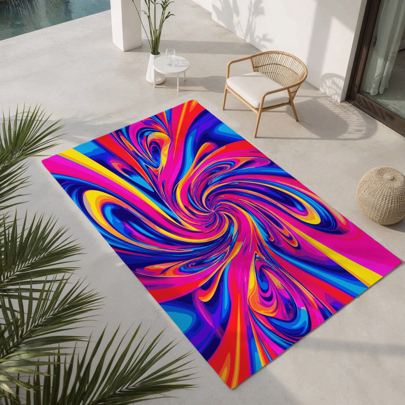 Tapis intérieur et extérieur Cosmic Ripple, Rectangulaire 2 pi x 3 pi