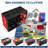 Collapsible Crate, 55L Foldable Plastic Milk Crate with Side Handles, Heavy Duty Stackable Containers Folding Storage Baskets for Food, Drinks, Books, Tools, Red-1000962045