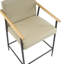 Tabouret de comptoir avec cadre en fer - ensemble de 2 - espresso et kaki