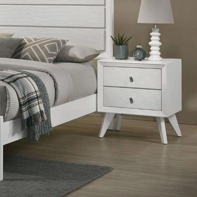 Table de chevet contemporaine de couleur blanche 1Pc